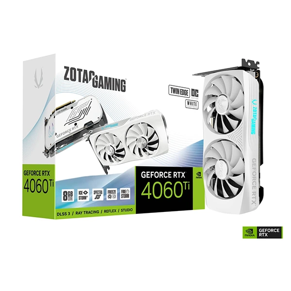 ZOTAC GeForce RTX 4060 Ti 8GB Twin Edge OC Blanc