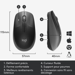 Logitech Souris sans fil M190 (rouge)