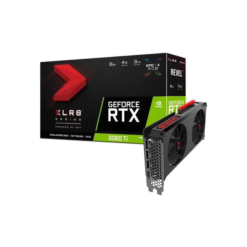 PNY GeForce RTX 3060 Ti 8GB XLR8 Gaming REVEL EPIC-X RGB LHR