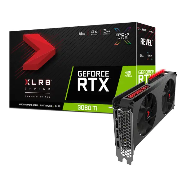 PNY GeForce RTX 3060 Ti 8GB XLR8 Gaming REVEL EPIC-X RGB LHR