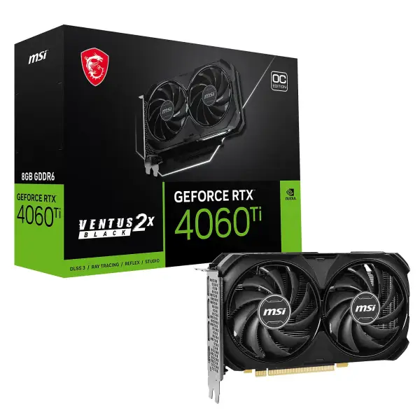 MSI RTX 4060 Ti VENTUS 2X BLACK 8G OC