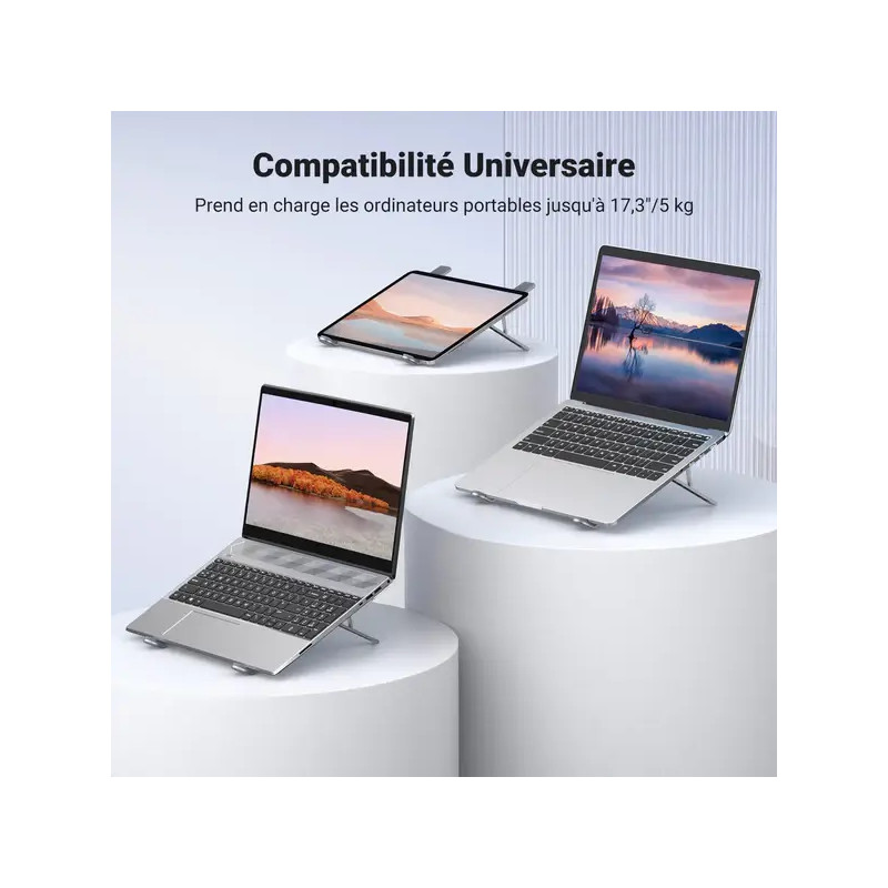 Aqestyerly Support Pliant pour Ordinateur Portable Support de Bureau Réglable Support Universel pour Tablettes et Ordinateurs Portables de Moins de 17 Pouces Support de Dissipation de Chaleur Aqestyerly Support Pliant pour Ordinateur Portable Support de Bureau Réglable Support Universel pour Tablettes et Ordinateurs Portables de Moins de 17 Pouces Support de Dissipation de Chaleur