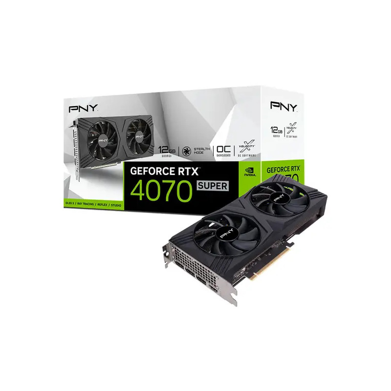 PNY RTX 4070 SUPER 12 Go VERTO DUAL FAN OC