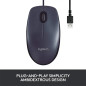 Logitech B100 Optical USB Souris Noir