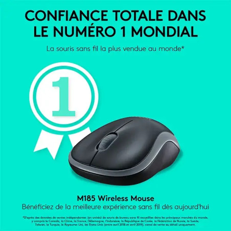 Souris sans fil Logitech M185 Bleu