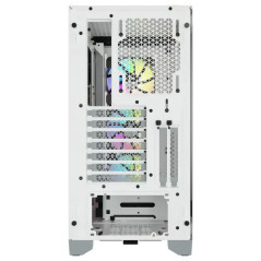 Corsair iCUE 4000X RGB Tempered Glass Blanc