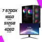 PC Gamer Ryzen 7 5700X RTX 4060 + Ecran MSI 24″ 180Hz