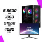 PC Gamer Ryzen 5 5600 RTX 4060 + Ecran MSI 24″ 180Hz