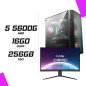 PC Gamer Ryzen 5 5600G 16GB/512GB + Ecran MSI 24″ 180Hz