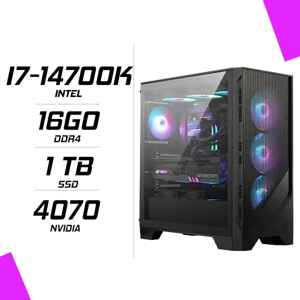 PC Gamer Intel i7-14700K RTX 4070