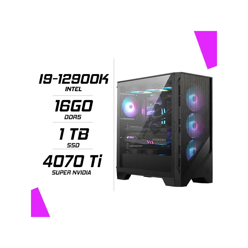 PC Gamer Intel i9-12900K RTX 4070 Ti SUPER