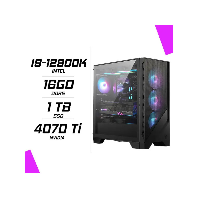 PC Gamer Intel i9-12900K RTX 4070 Ti