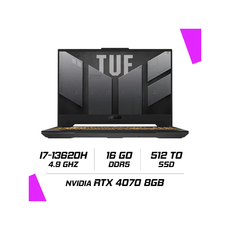 ASUS TUF Gaming F15 – FX507VI (2024) (i7-13620H/16GB DDR5/512GB SSD/RTX 4070/15.6″ FHD 144 Hz) FX507VI-LP135W