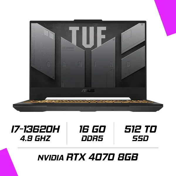 ASUS TUF Gaming F15 – FX507VI (2024) (i7-13620H/16GB DDR5/512GB SSD/RTX 4070/15.6″ FHD 144 Hz) FX507VI-LP135W