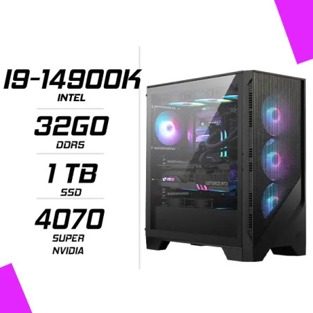 PC Gamer Intel i9-14900K RTX 4070 SUPER