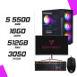 PC Gamer AMD Ryzen5 5500 RTX 3050 6G + Ecran 24″ 180Hz + Combo