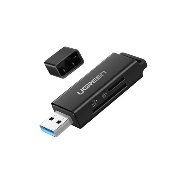 Ugreen Lecteur carte mémoire SD/TF USB 3.0 (2en1) Noir (40752)