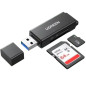 Ugreen Lecteur carte mémoire SD/TF USB 3.0 (2en1) Noir (40752)