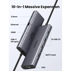 HUB USB-C Ugreen 10 en 1 (15601)