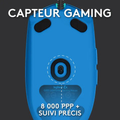 Logitech G203 LightSync Bleu