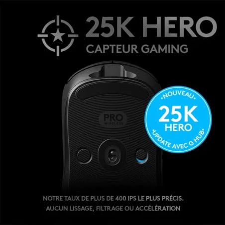Logitech G Pro Wireless Gaming Mouse (Noir)