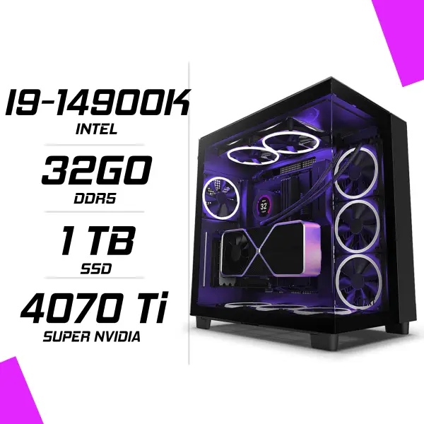 PC Gamer Intel i9-14900K RTX 4070 Ti SUPER