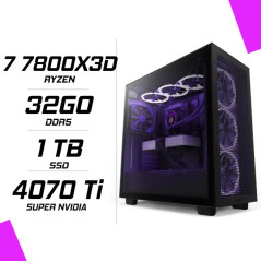 PC Gamer Ryzen 7 7800X3D RTX 4070 Ti SUPER