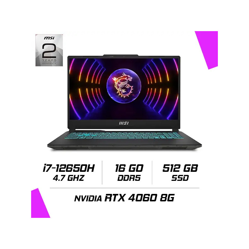 MSI Cyborg 15 A12VF-1281XMA (i7-12650H/16GB/512GB SSD/RTX 4060 8GB/15.6" 144Hz)