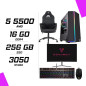 PC Gamer AMD Ryzen 5 5500 RTX 3050 6G + Ecran 24″ + Combo + Hybrok Fighter