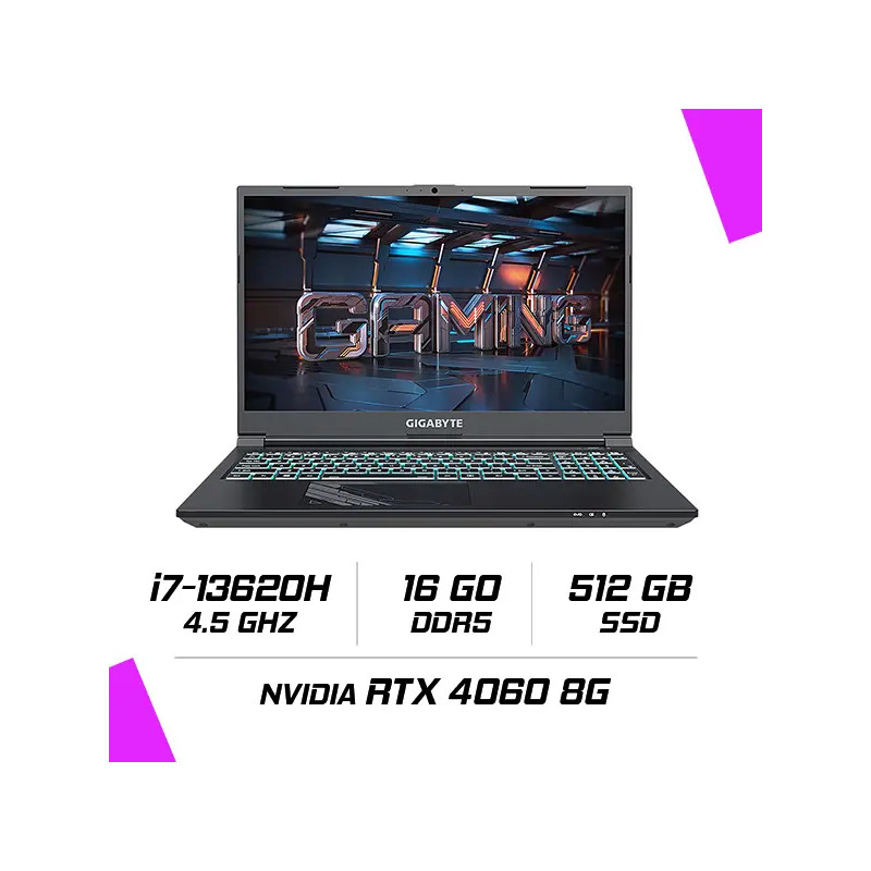 Gigabyte G5 KF5-H3FR353SD i7-13620H/16GB DDR5/512GB SSD/RTX 4060 8GB/15,6" 144Hz/FreeDOS