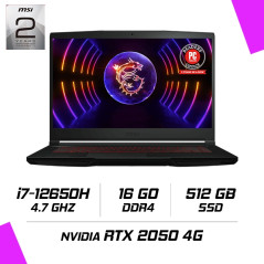 MSI THIN GF63 12UCX-1060MA Intel i7-12650H/16GB DDR4/512GB SSD/RTX 2050 4GB/15.6” IPS 144HZ/Windows 11