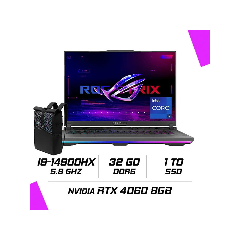 ASUS ROG STRIX G16 – G614 (2024) (i9-14900HX/32GB DDR5/1TB SSD/RTX 4060/16″ QHD+ 240 Hz) G614JVR-N4164W