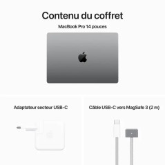 Apple MacBook Pro M3 /8Go/1 To/14.2" (MTL83LL/A) Gris sidéral