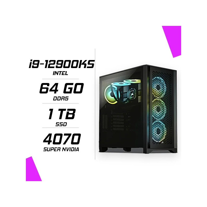 PC Gamer Intel i9-12900KS RTX 4070 Super 12G