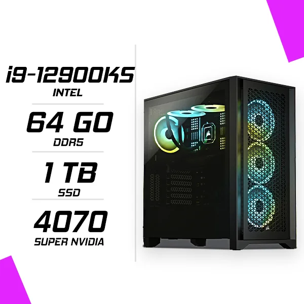 PC Gamer Intel i9-12900KS RTX 4070 Super 12G