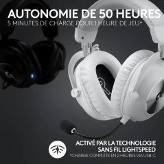 Logitech G Pro X 2 Lightspeed Blanc