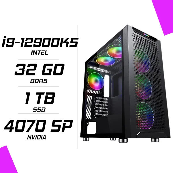 PC Gamer Intel i9-12900KS RTX 4070 SUPER 12GB