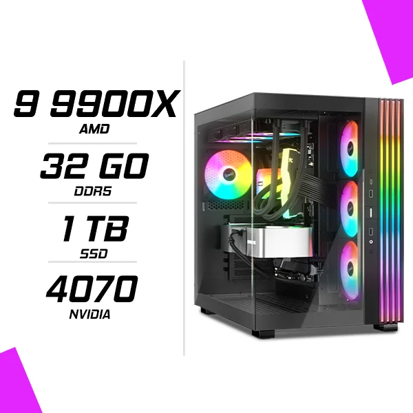 PC Gamer AMD Ryzen 9 9900X RTX 4070 12G