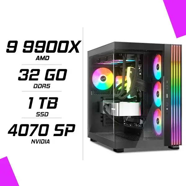 PC Gamer AMD Ryzen 9 9900X RTX 4070 SUPER 12G