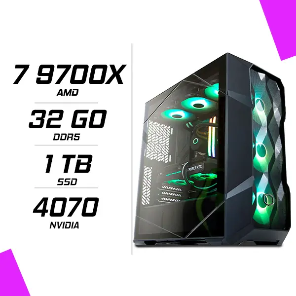 PC Gamer AMD Ryzen 7 9700X RTX 4070 12G