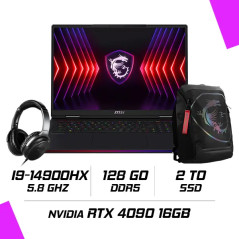 MSI Raider 18 HX A14VIG-408ES Intel i9-14900HX/128GB DDR5/2TB SSD/RTX 4090 16GB/18″ 120Hz/Win11