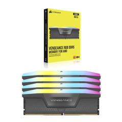 Corsair Vengeance RGB 64GB (4x16GB) DDR5 5600MHz CL36 - CMH64GX5M4B5600Z36 - RAM DIMM