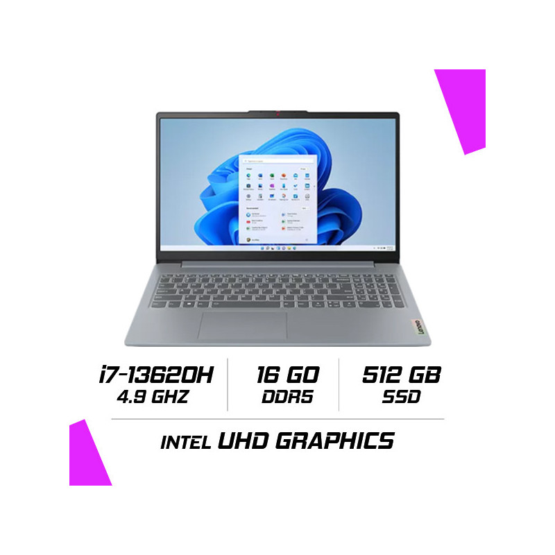 Lenovo IdeaPad Slim 3 15IRH8 Intel i7-13620H/16GB DDR5/512GB SSD/15.6″/FreeDOS 83EM0096FE