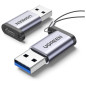 Ugreen Adaptateur USB-A Male 3.0 to USB-C Female GRIS (50533)