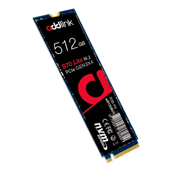 Addlink S70 Lite 512GB SSD M.2 PCle GEN3X4 | ad512GBS70LTM2P