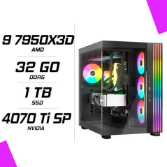 PC Gamer AMD Ryzen 9 7950X3D RTX 4070 Ti SUPER 16G