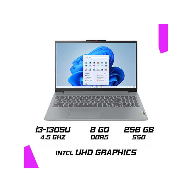 Lenovo IdeaPad Slim 3 15IRU8 Intel i3-1305U/8GB DDR5/256GB SSD/15.6″/FreeDOS 82X7009QFE