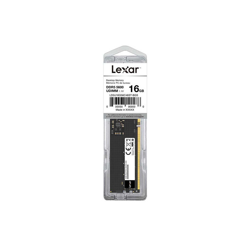 Lexar UDIMM 16GB (1x16) DDR5 5600MHz CL46 - LD5U16G56C46ST-BGS