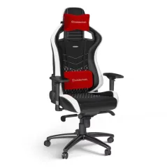 NOBLECHAIRS EPIC REAL LEATHER Noir/Rouge/Blanc -  Chaise gamer