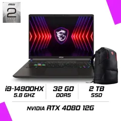MSI VECTOR 16 HX A14VGG-811MA Intel i9-14900HX/32GB DDR5/2TB SSD/RTX 4080 12GB/16" 240Hz/Win11